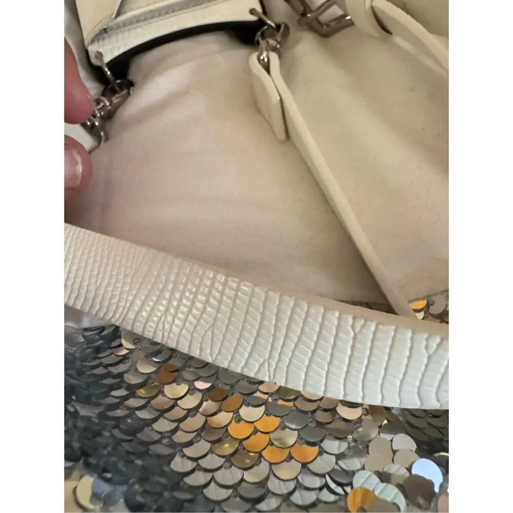 Bandolier white snakeskin donna iPhone 12 Pro Max crossbody case/belt/strap